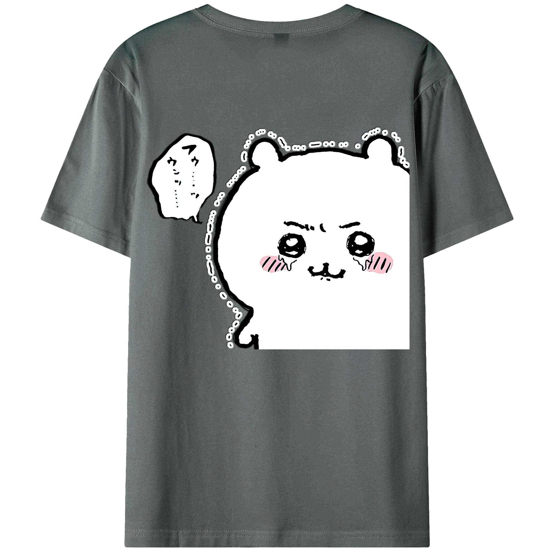 （画像用） ちいかわ ちいかわ Chii-kawa chiikawa 綿100％ メンズ半袖Tシャツ（バックプリント） 通気性
